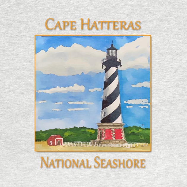 Lighthouse on Cape Hatteras National Seashore by WelshDesigns